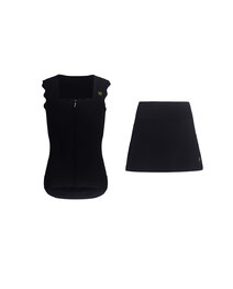 RIVANELLE short jersey and skirt - SCALLESSA - black